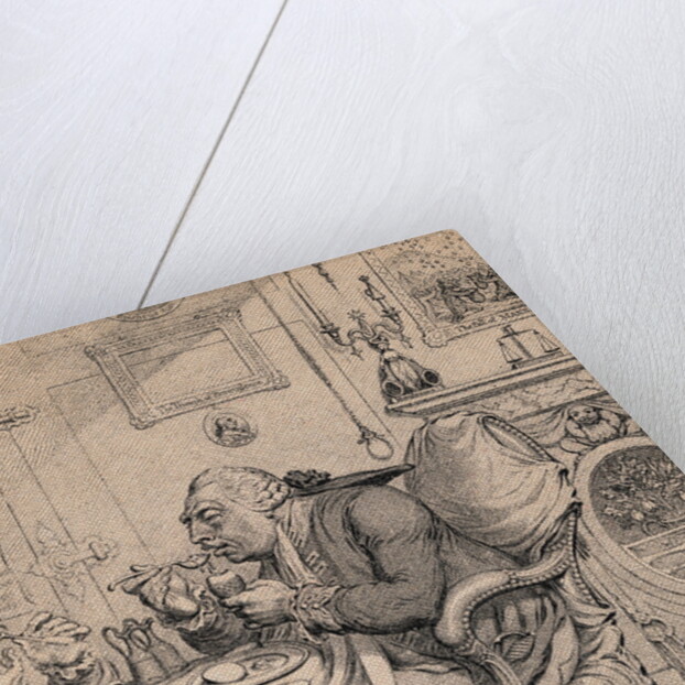Illustration of King George III Dining with His Queen by Anonymous