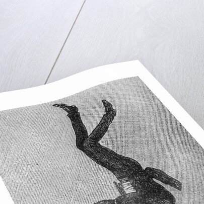 Man Standing on his Head Eating by Anonymous