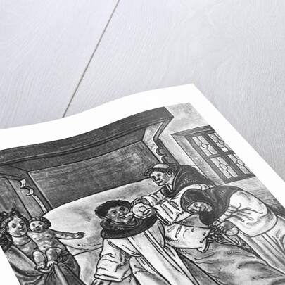 Monks Treating a Sick Lay Brother by Anonymous