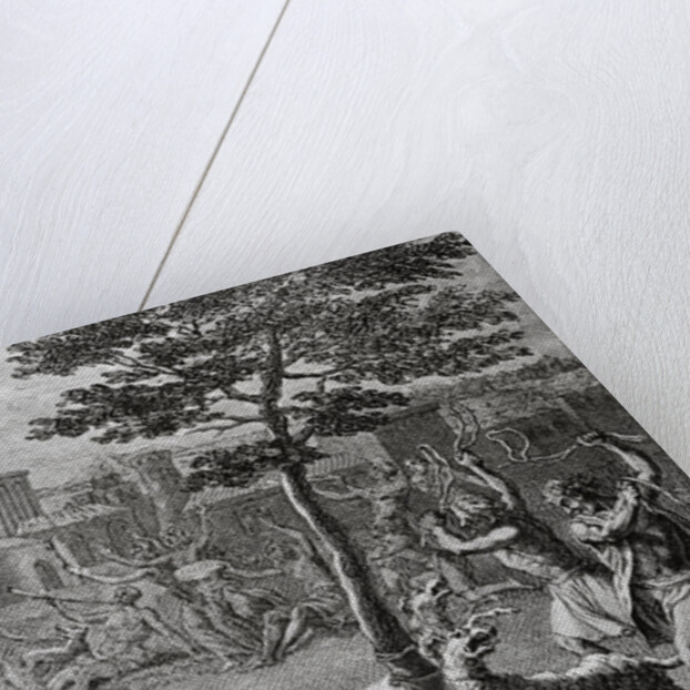 Engraving of Solar Eclipse in Peru by Bernard Picard