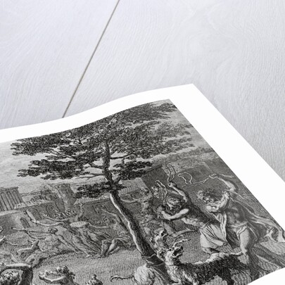 Engraving of Solar Eclipse in Peru by Bernard Picard