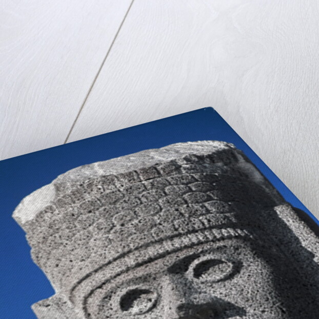 Detail Showing Warrior's Head from Atlantes Statues at the Temple of the Morning Star by Anonymous