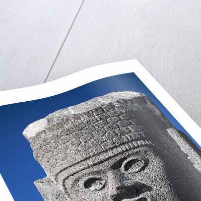 Detail Showing Warrior's Head from Atlantes Statues at the Temple of the Morning Star by Anonymous