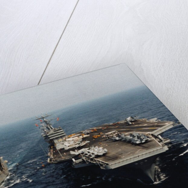 USS Abraham Lincoln and USS Kalamazoo Performing Exercise by Anonymous