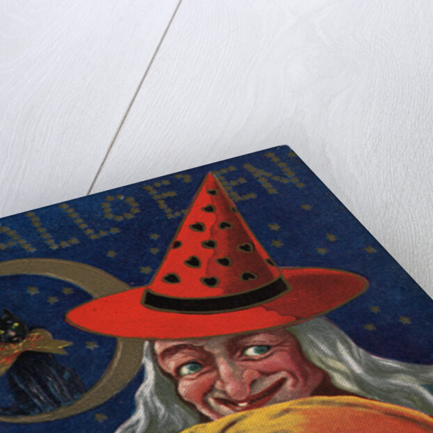 Witch Holding a Pumpkin by Anonymous