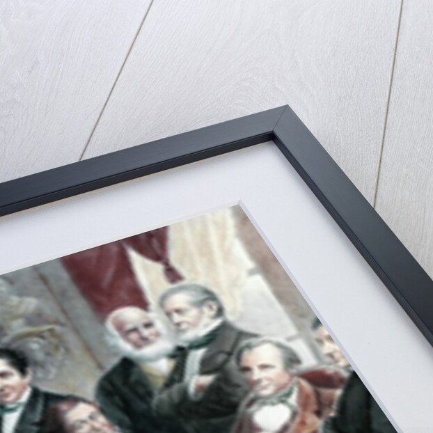 Drawing of Author Washington Irving and Friends Conversing by Anonymous