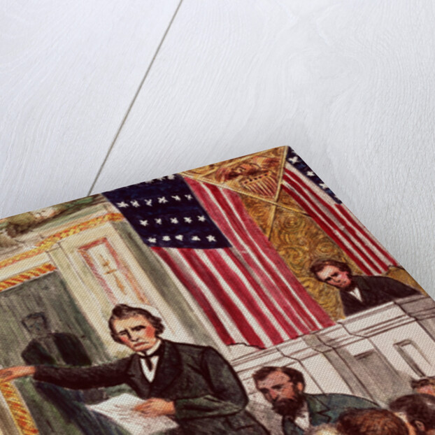 Illustration of Andrew Johnson Impeachment Trial by Anonymous