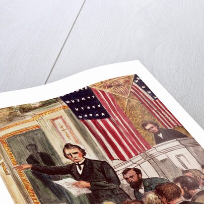 Illustration of Andrew Johnson Impeachment Trial by Anonymous