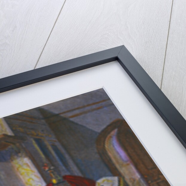 German Inventor Johann Gutenberg and Wife with Print Material by Anonymous