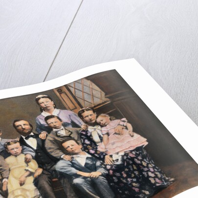 Mormon Family with Two Wives and Nine Children by Anonymous