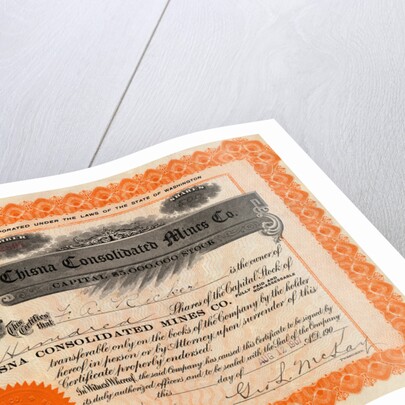 Chisna Consolidates Mines Company Certificate by Anonymous