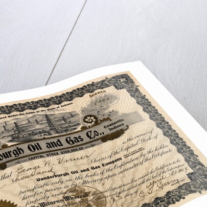 Vandeburgh Oil and Gas Company Certificate by Anonymous