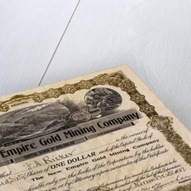 Stock Certificate for One Dollar by Anonymous