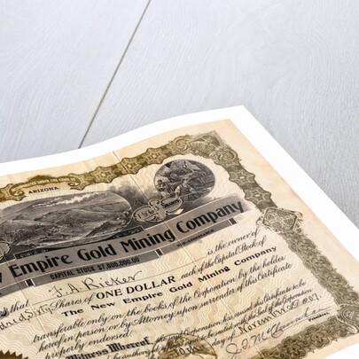 Stock Certificate for One Dollar by Anonymous