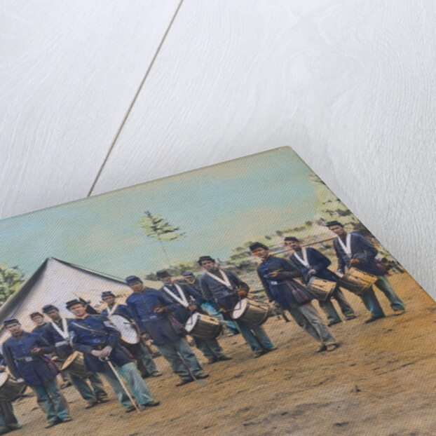 American Troops at Civil War Camp by Anonymous