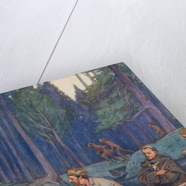 Louis Hennepin Riding in Canoe by Anonymous