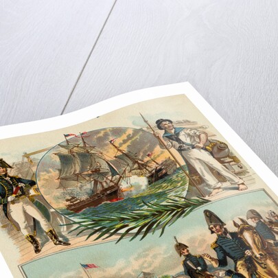 Illustration of Soldiers in Military Uniforms by H.A. Ogden