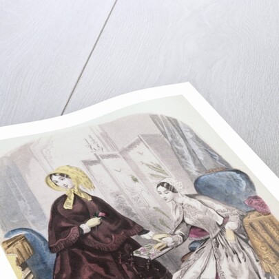 Illustration of Women Wearing French Fashions by Anonymous