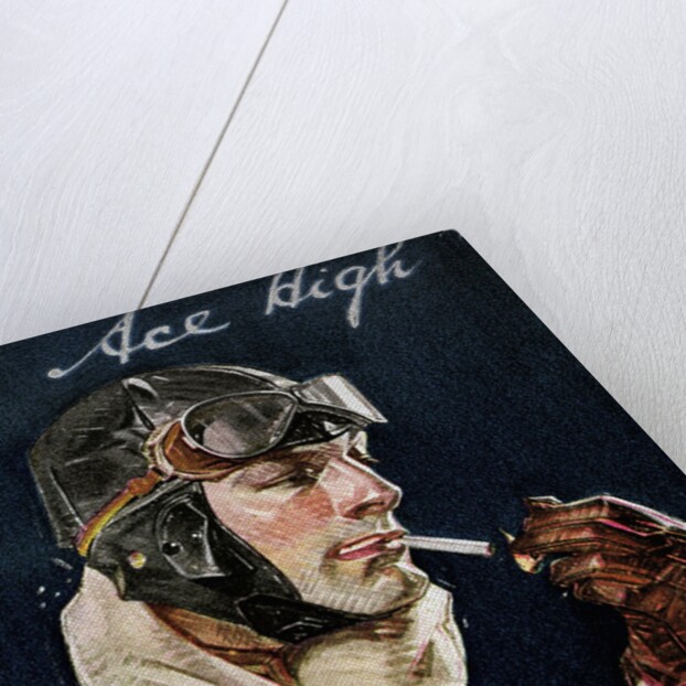 Aviator Smoking Chesterfield Cigarette by Anonymous