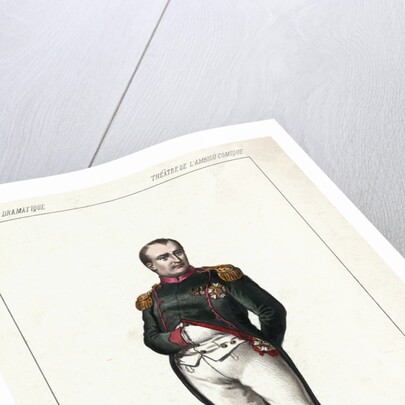 St. Ernest in the role of Napoleon in Memorial to St. Helene Lithograph by Anonymous
