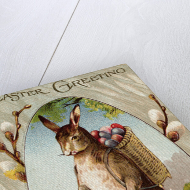 Rabbit Carrying Easter Eggs by Anonymous