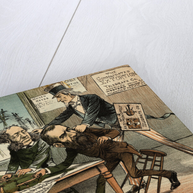 Political Cartoon Targeting Telegraphs by Anonymous