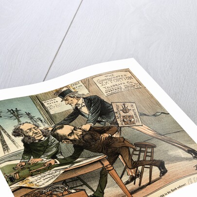 Political Cartoon Targeting Telegraphs by Anonymous