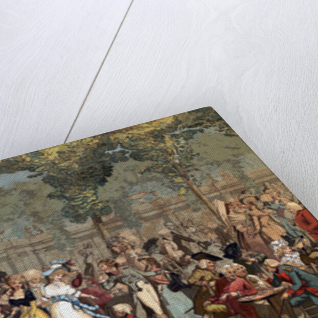 Crowd in Parisian Garden by Anonymous