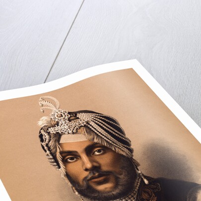 Portrait of Dhuleep Singh in Royal Headdress by Anonymous