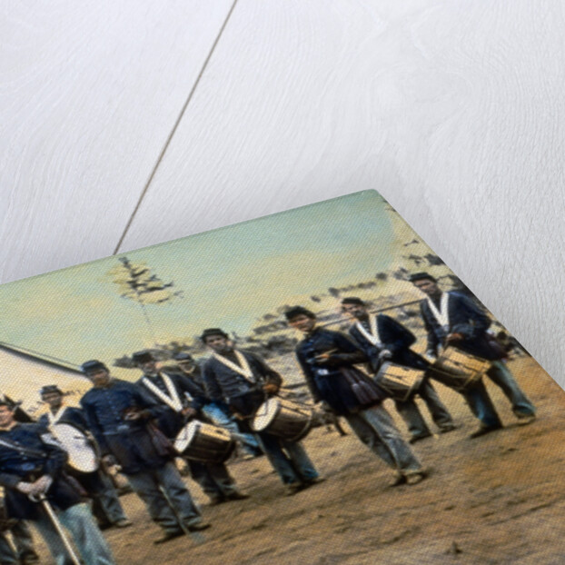 Civil War Soldiers Posing at Encampment by Anonymous