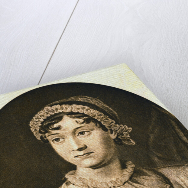 Detail of Portrait Engraving of Jane Austen by Anonymous