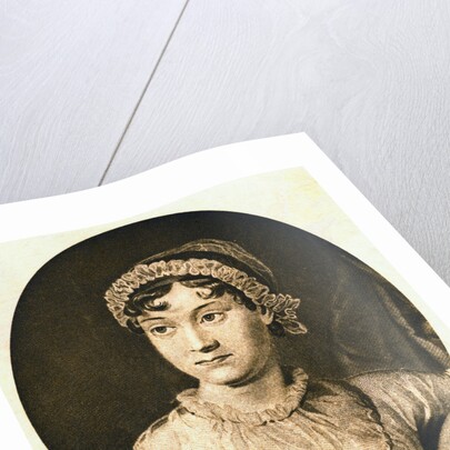 Detail of Portrait Engraving of Jane Austen by Anonymous
