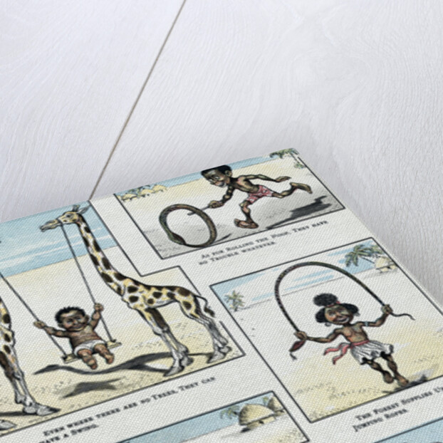 Stereotypical Illustration Depicting African Children in Their Villages by Anonymous