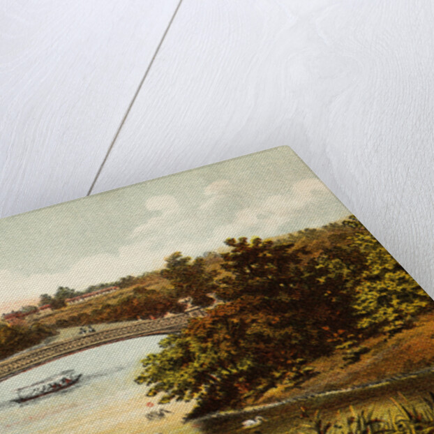 Lake and Bow Bridge in Central Park by Anonymous