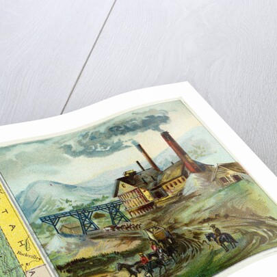 Map of Nevada and Silver Mining Camp by Anonymous