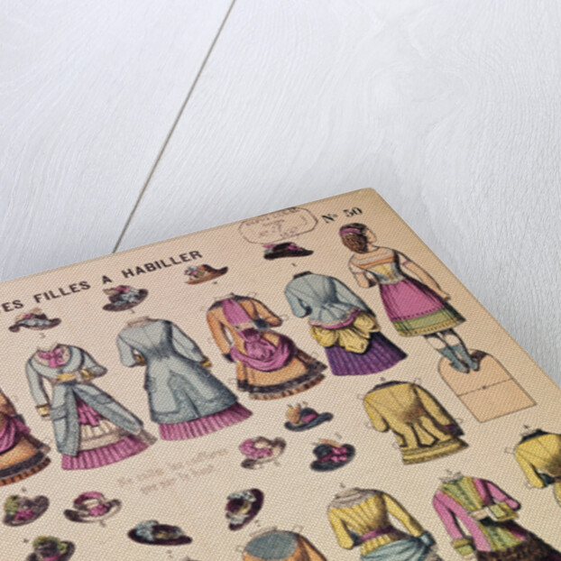 19th-Century French Paper Dolls by Anonymous