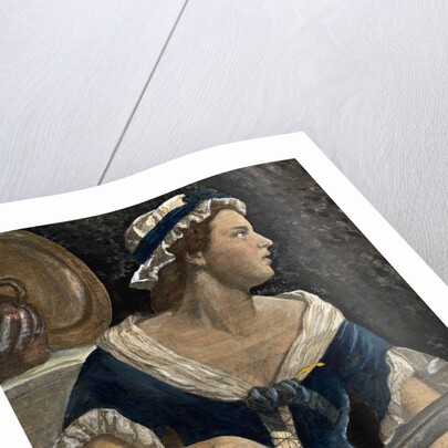 Painting of a Woman Loading a Rifle by Anonymous