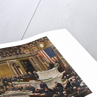 Woodrow Wilson Speaking to Congress in July Nineteen Eighteen by Anonymous