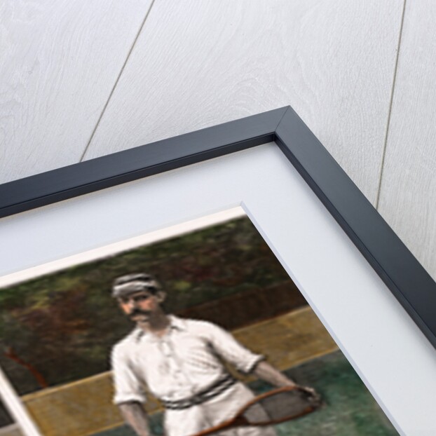 Illustrations Depicting Early Tennis Players with Their Racquets by Anonymous