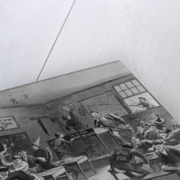 Children Playing Pranks in Rural School by Anonymous