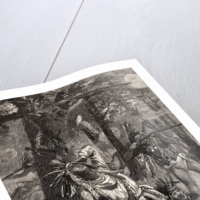 Woodcut Entitled Death of Tecumseh by Anonymous