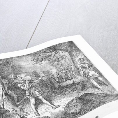 Champlain Fighting Indians by Anonymous