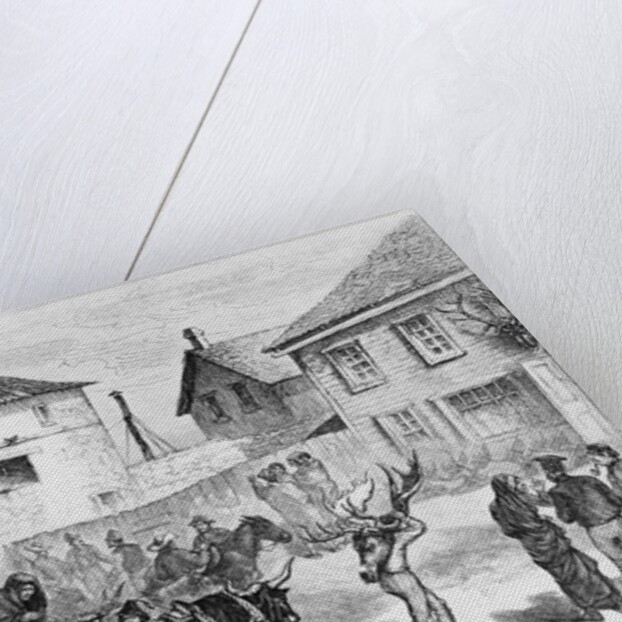 Print of Manitoba Traders in 1879 by William A. Rogers