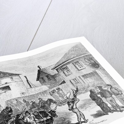 Print of Manitoba Traders in 1879 by William A. Rogers