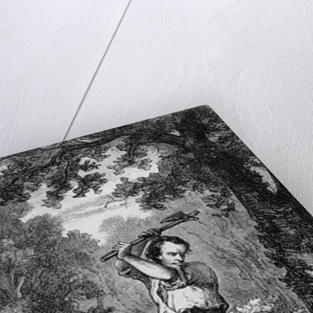 Abraham Lincoln Chopping Down Tree by Anonymous