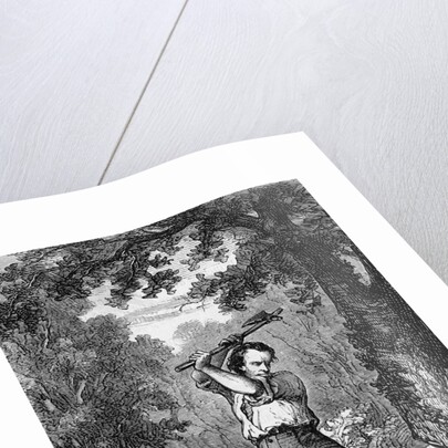 Abraham Lincoln Chopping Down Tree by Anonymous