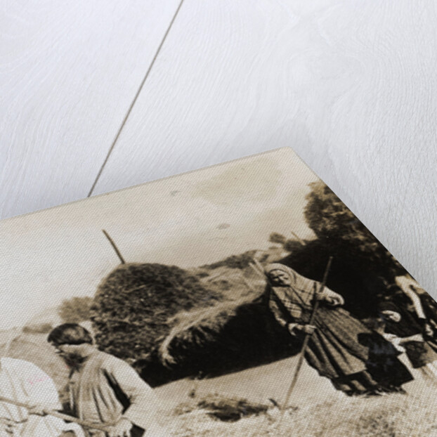 Flax Farmers Resting Taking Moment of Rest by Anonymous