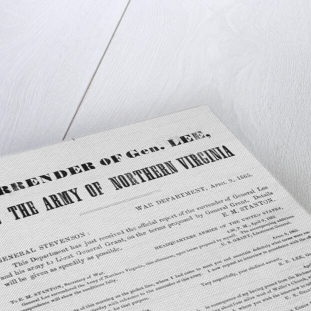 Correspondence Regarding the Surrender of General Robert E. Lee by Anonymous