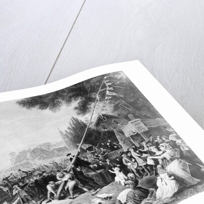 Spectators with Soldiers Raising the Liberty Pole by Anonymous