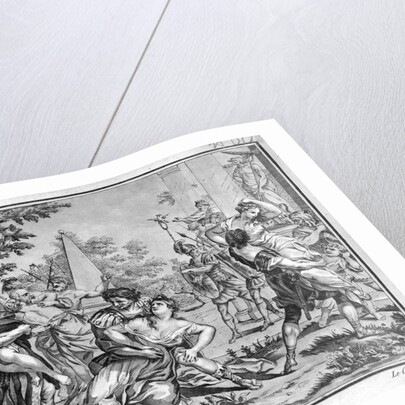 Lithograph of The Rape of the Sabines by Anonymous